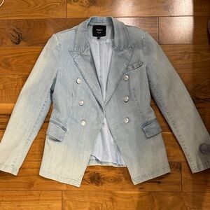 Noa.n Light Blue Double-Breasted Blazer